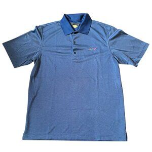 Men's Blue Greg Norman Moisture-Wicking Classic Pique Shark Polo Shirt, Sz. M/M
